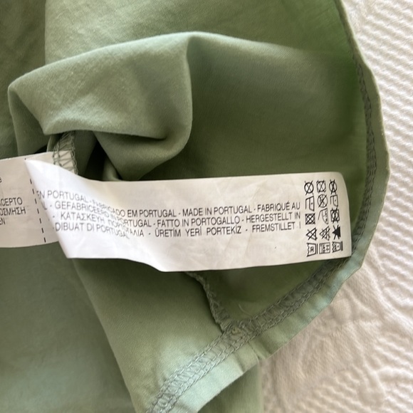 Zara Green Cotton Crop Top Blouse - Picture 10 of 10